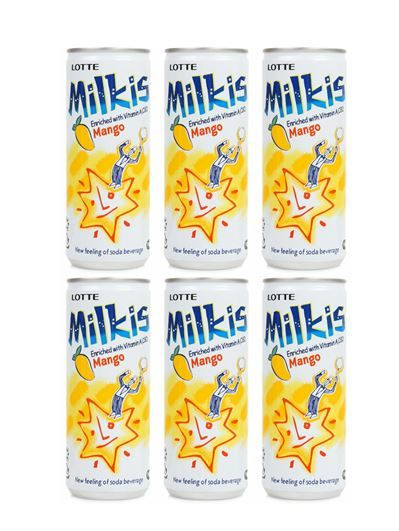 Газированный напиток Lotte Milkis / Лотте Милкис со вкусом Манго, 6 шт ...