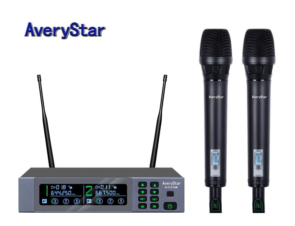 Микрофон для живого вокала AveryStar Радиосистема AS-PLATINUM в кейсе ...