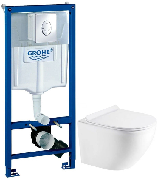 Готовый комплект: Инсталляция Grohe Rapid SL 38721001с панелью хром ...