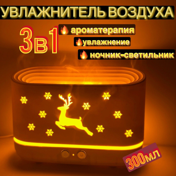 Ультразвуковой увлажнитель воздуха с эффектом пламени, настольный камин ...