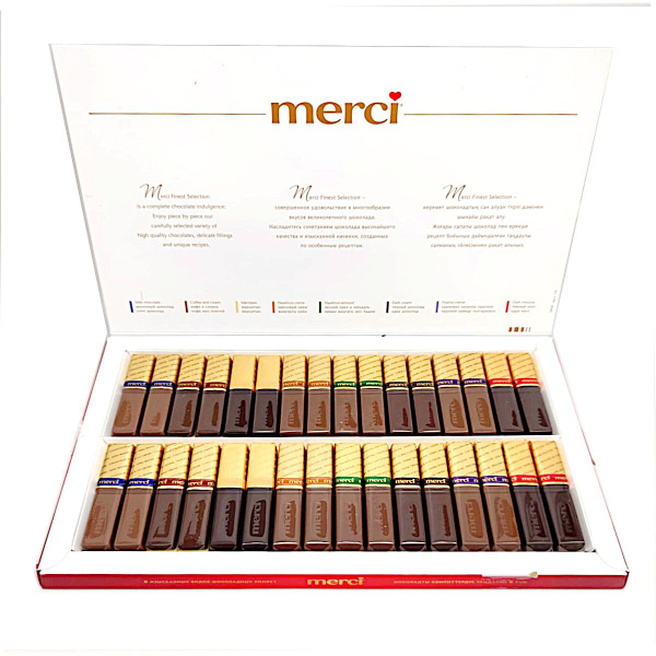 Набор Merci шоколадные конфеты ассорти (8 видов), 400г * 2 шт. - купить ...