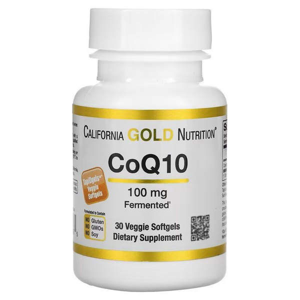 Коэнзим Q10, 100 мг 30 растительных капсул CoQ10 (убихинон), California ...