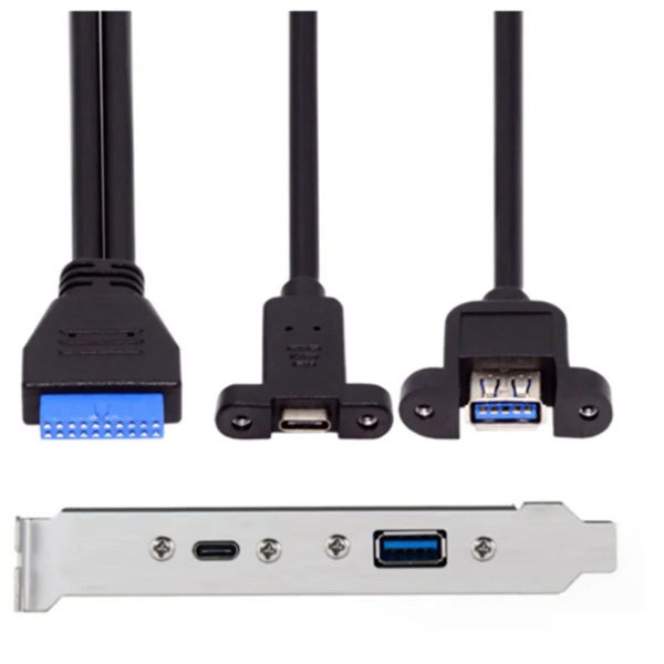 Расширение порта USB 3.1 на задней панели, 5 Гбит/с, 20-контактный ...