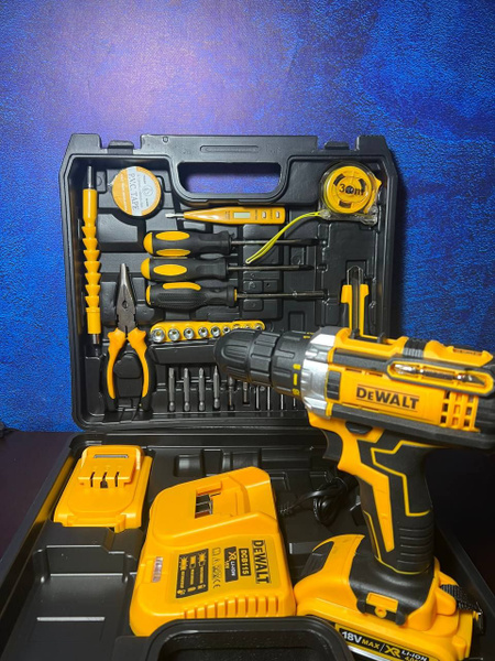 Дрель-шуруповерт DeWalt 18v Девольт с набором инструментов, От ...