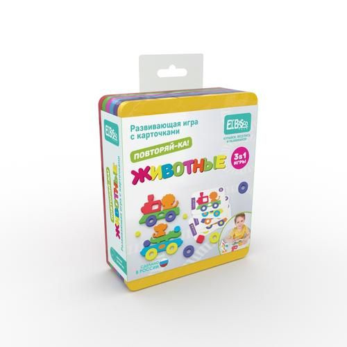 Развивающие Игры Повторяй-ка. Животные (3в1, карточки, EVA, от 3 лет ...
