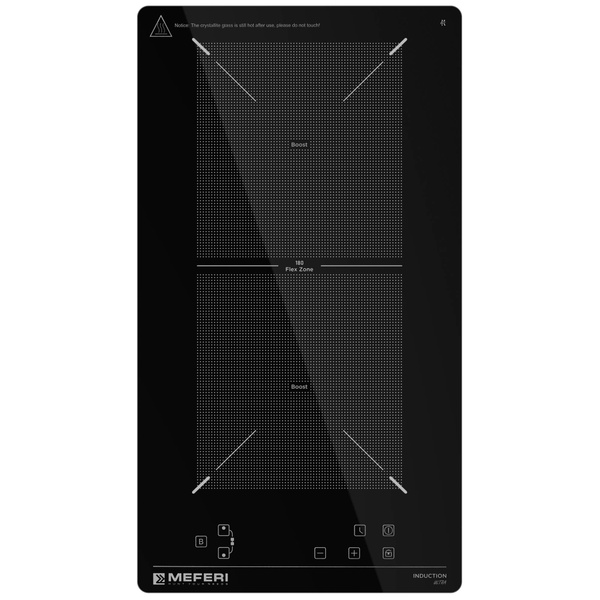 Индукционная варочная панель MEFERI MIH302BK ULTRA, черный, 2 конфорки ...