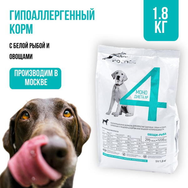 Сухой беззерновой корм для собак супер-премиум-класса РосПёс, Моно ...