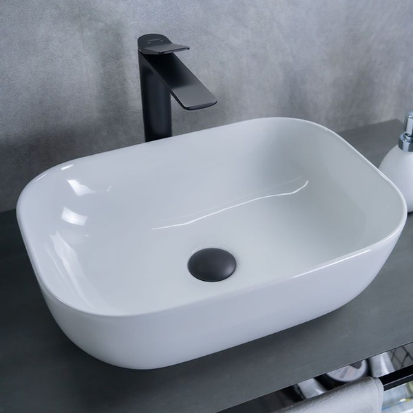 Раковина GID D1333x46.0 см, белый, черный матовый купить по доступной ...