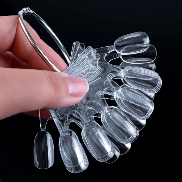 Типсы на кольце для дизайна ногтей/ Палитра для гель лаков веер ...