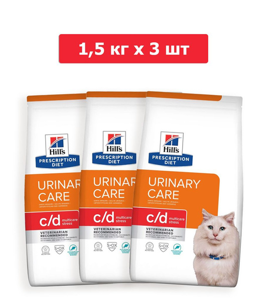 Hill's Prescription Diet c/d Multicare Urinary Stress, с рыбой для ...