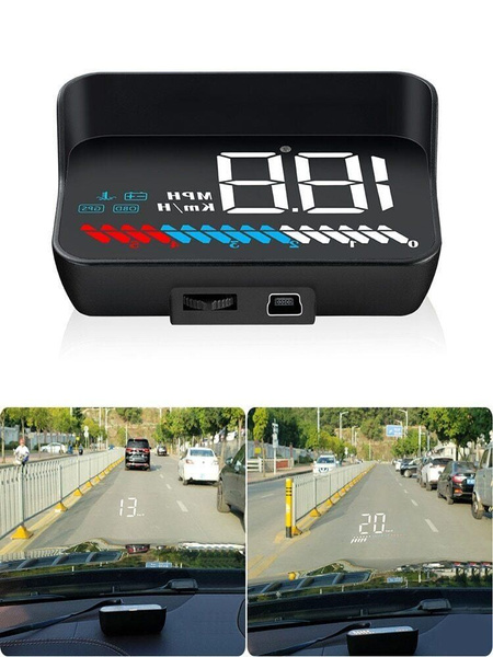HUD проектор скорости на лобовое стекло автомобиля HUD M7 OBD II + GPS ...