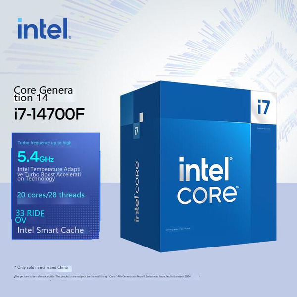 Процессор Intel Core i7 14-го поколения, OEM (без кулера), 20 яд ...