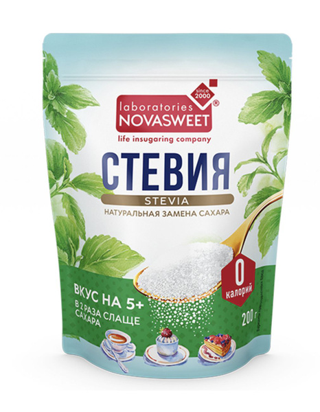 Заменитель сахара Novasweet стевия 200 г - купить с доставкой по ...