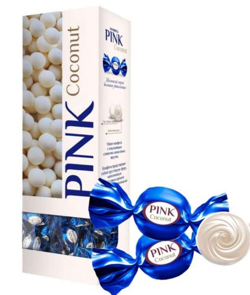 Конфеты "PINK" Truffle Coconut, коробка 163 г., Пинк Трюфель КОКОС с ...