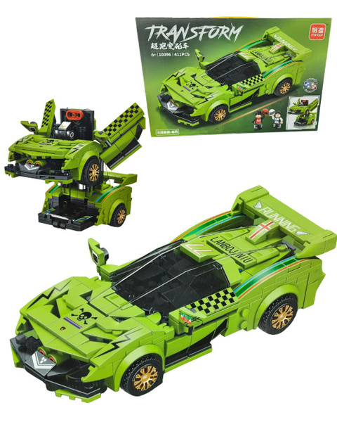 Конструктор / Трансформер "Зелёный Спорткар" - 411 деталей / машина ...