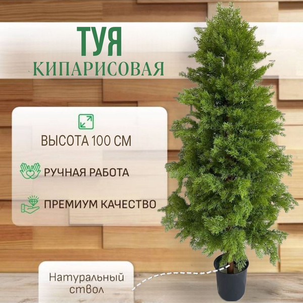 Купить Туя кипарисовая 100 см,искусственный цветок по выгодной цене в ...