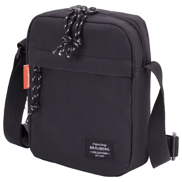 Сумка на плечо Brauberg Compact, 2 кармана, черная, 19х14х5 см - купить ...
