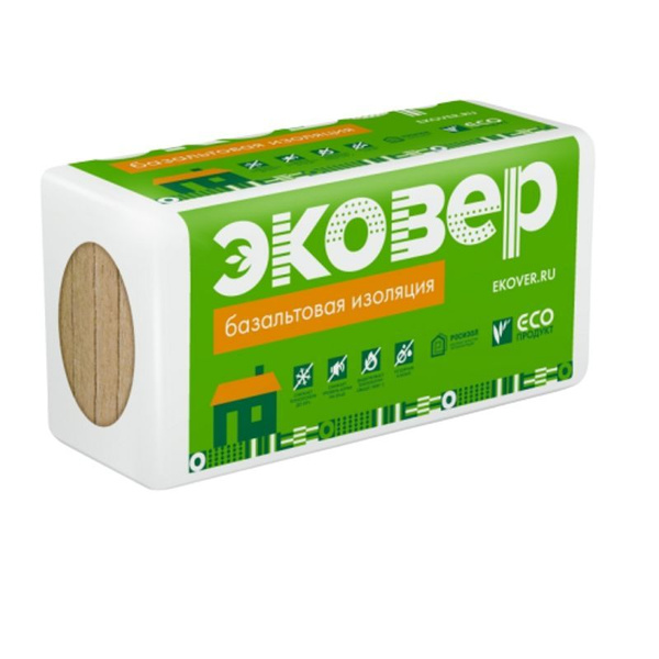 Утеплитель Эковер Экофасад Стандарт 1000х600х50 мм, 8 шт/уп - купить по ...