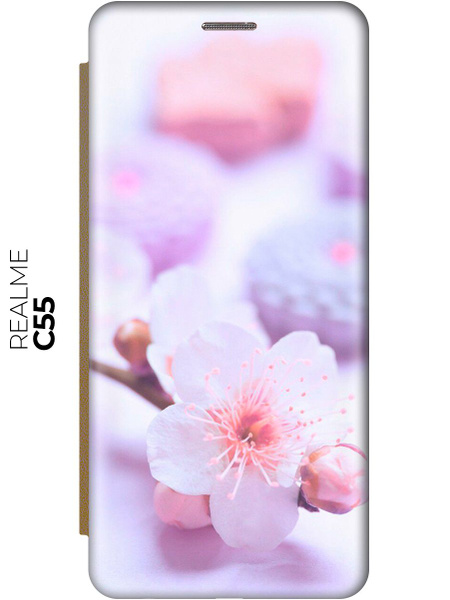 Чехол-книжка Цветок вишни для Realme C55, Рилми С55 - купить с ...