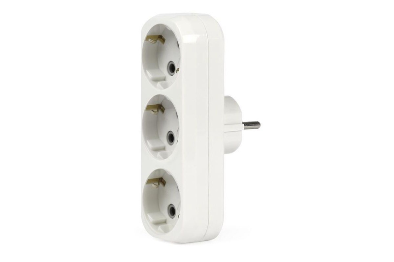 Характеристики Разветвитель (тройник) 3 гнезда с заземлением плоский ...