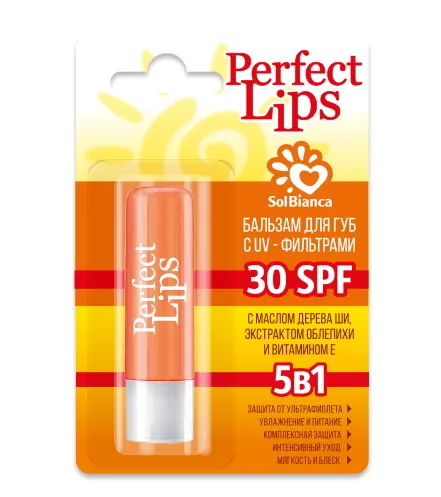 Средство для загара Бальзам для губ "UV-Protect" Perfect Lips SPF-30 3,5 г