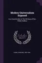 Modern Universalism Exposed. In an Examination of the Writings of Rev. Walter Balfour - Parsons Cooke