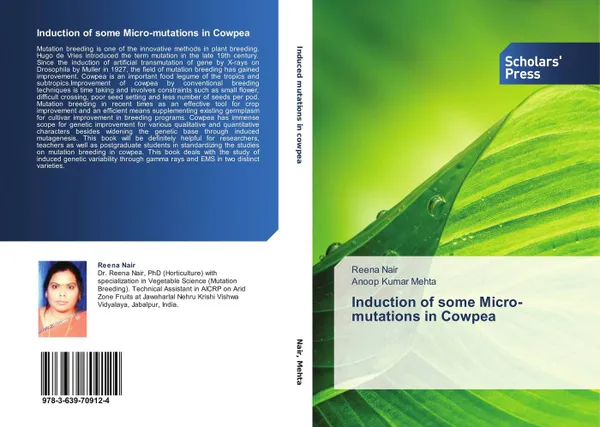 Обложка книги Induction of some Micro-mutations in Cowpea, Reena Nair and Anoop Kumar Mehta