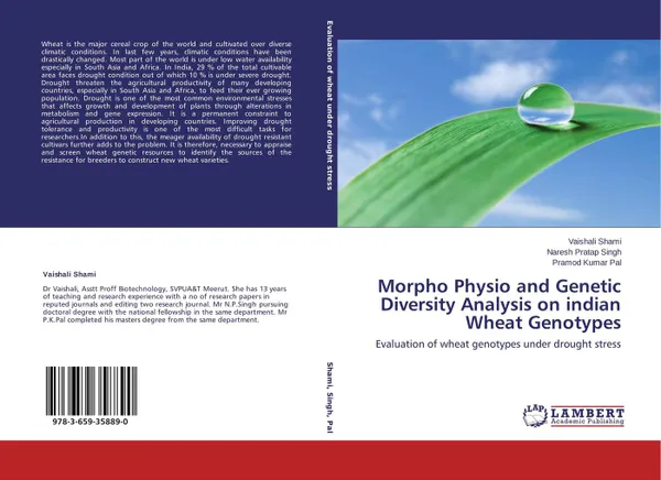 Обложка книги Morpho Physio and Genetic Diversity Analysis on indian Wheat Genotypes, Vaishali Shami,Naresh Pratap Singh and Pramod Kumar Pal
