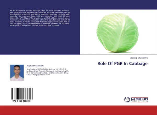 Обложка книги Role Of PGR In Cabbage, Jagdeep Chaurasiya