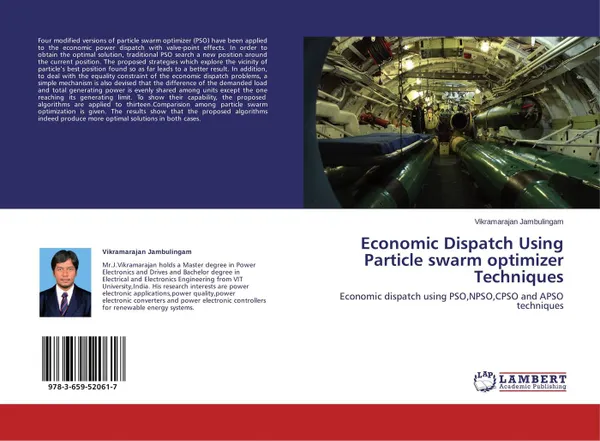 Обложка книги Economic Dispatch Using Particle swarm optimizer Techniques, Vikramarajan Jambulingam