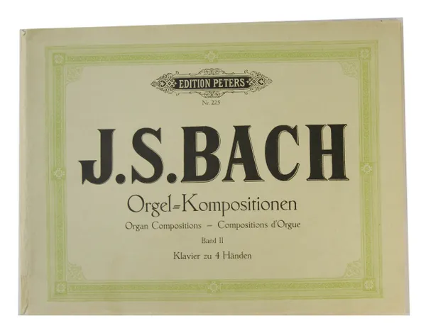 Обложка книги J.S.Bach. Orgel=Kompositionen. Band II. Ноты, Бах Иоганн Себастьян