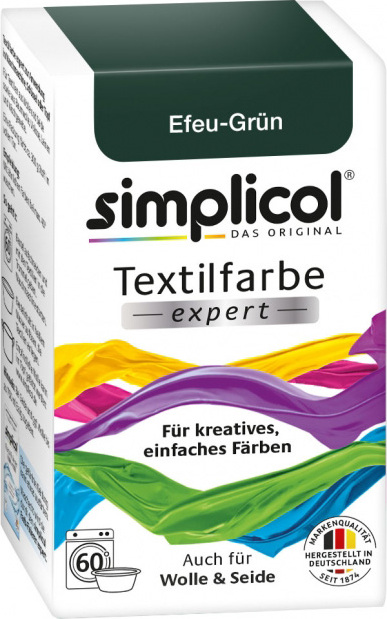 фото Simplicol Expert Краска для окрашивания шерсти, шелка, хлопка, льна и вискозы, темно-зеленая Heitmann