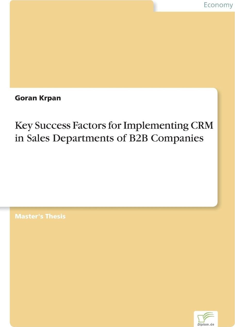 фото Key Success Factors for Implementing CRM in Sales Departments of B2B Companies