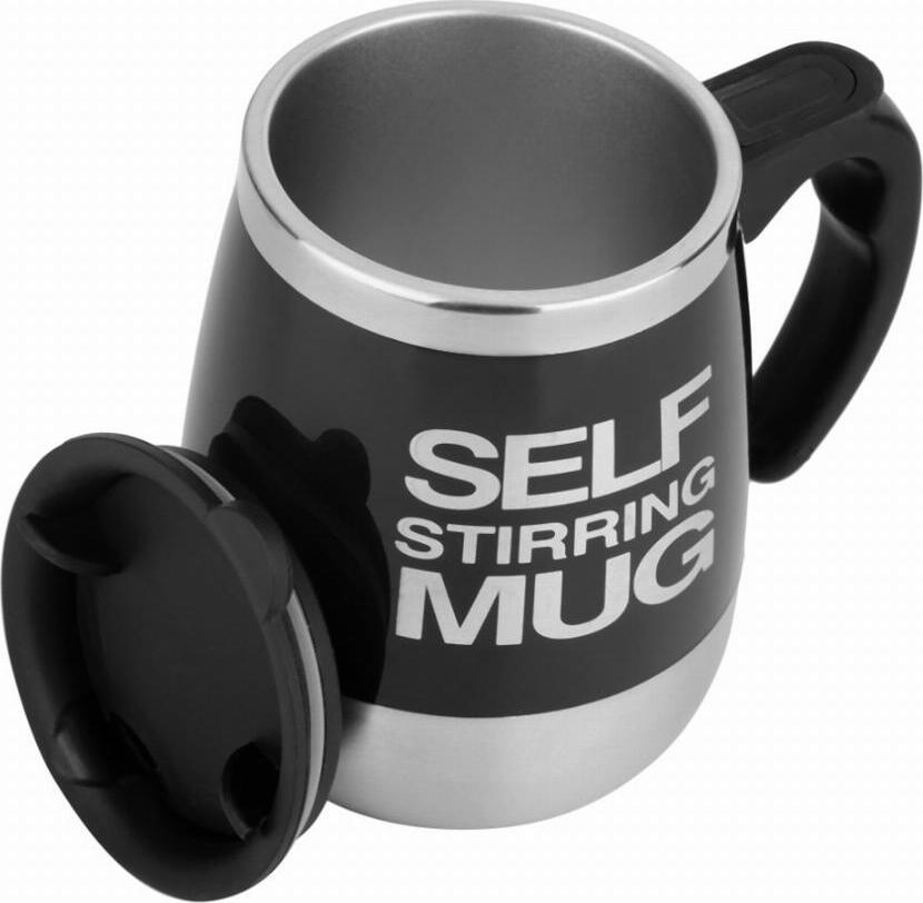 фото Термо-кружка мешалка бочонок 450мл Self Stirring Mug, черный