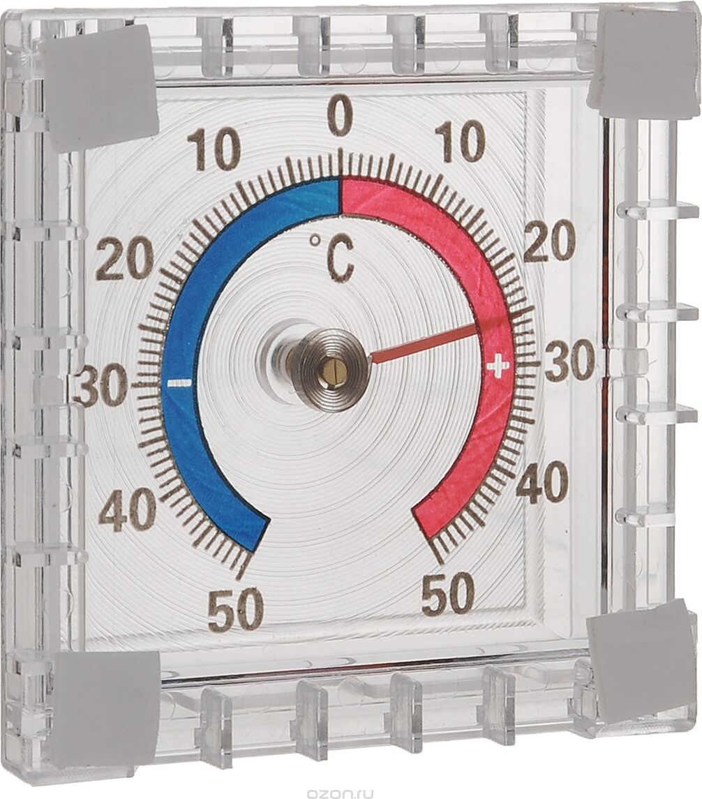 Термометр оконный биметаллический квадратный