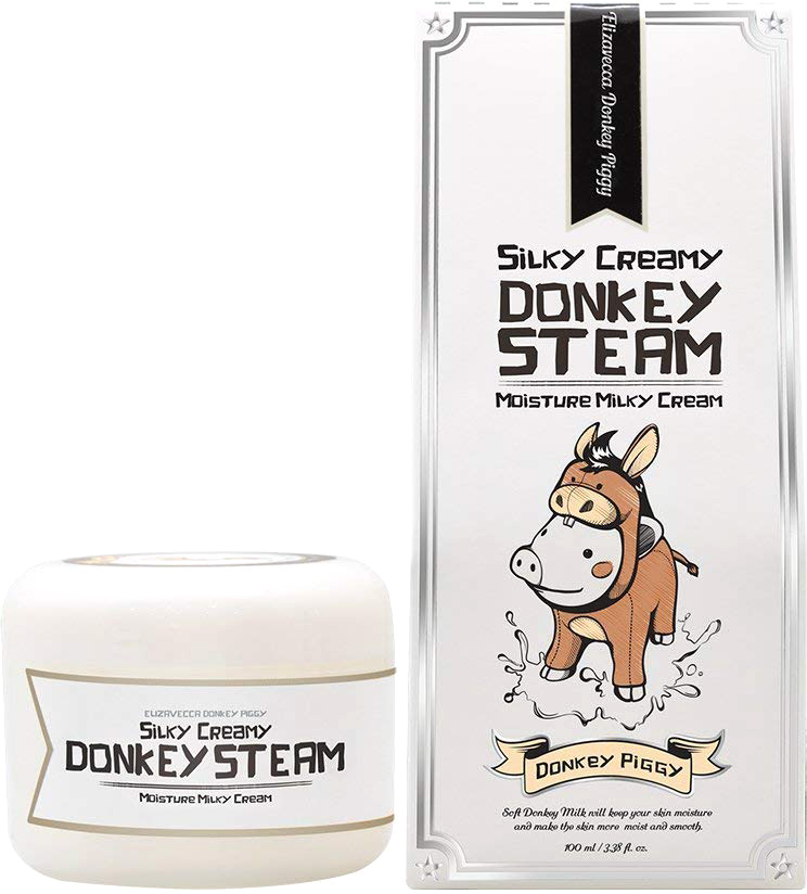 Elizavecca Крем для лица паровой Donkey Piggy Silky Creamy Donkey Steam Moisture Milky Cream, 100 мл - изображение