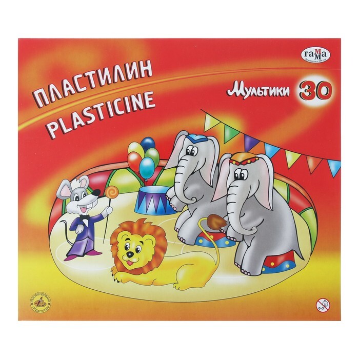 Пластилин 30 цветов 600 г, "Гамма" "Мультики", со стеком — купить в ...