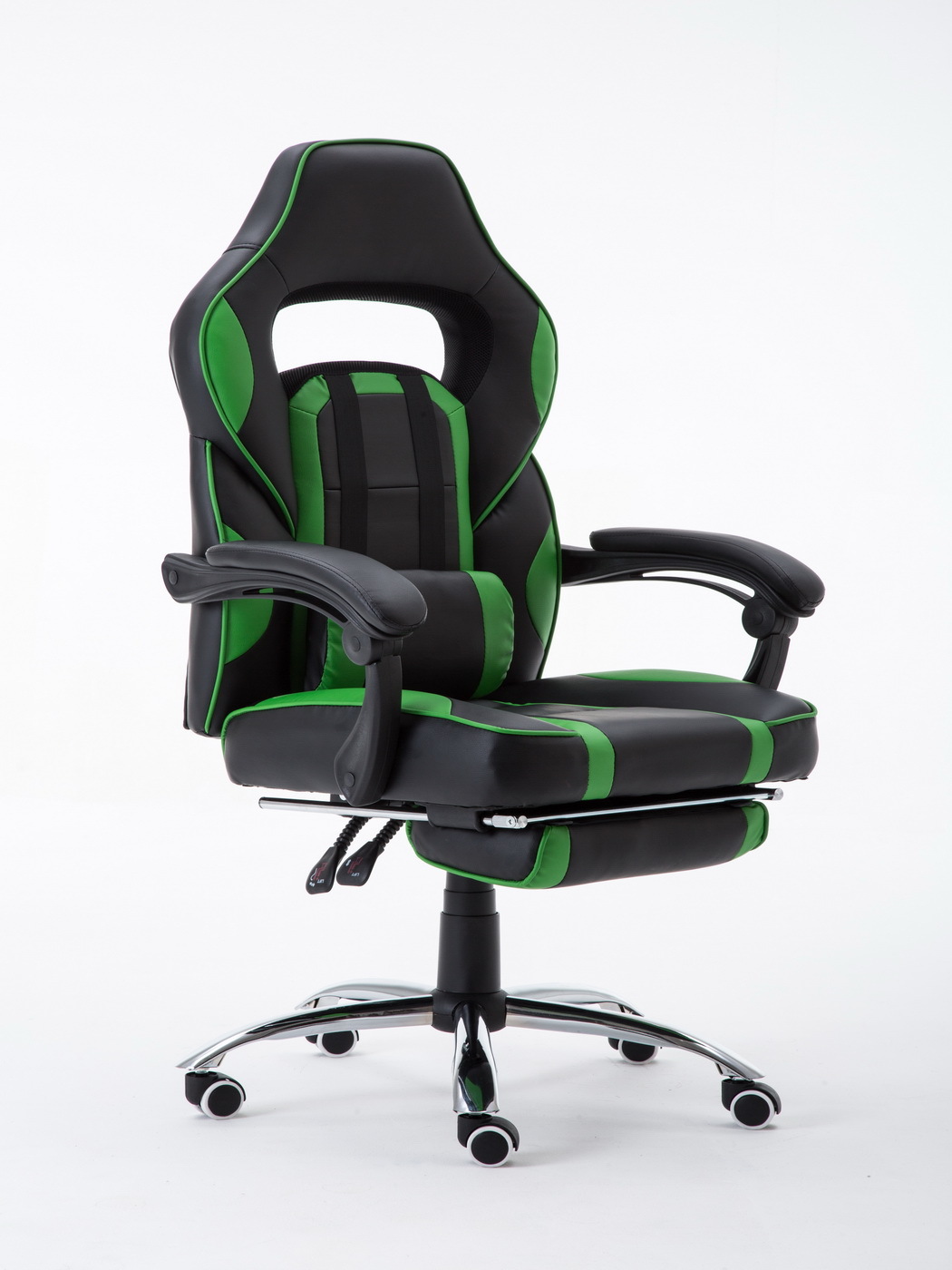 кресло компьютерное зеленое кожаное