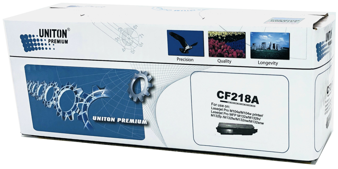 Тонер-картридж UNITON Premium №18A CF218A с чипом, черный, для лазерного принтера, совместимый