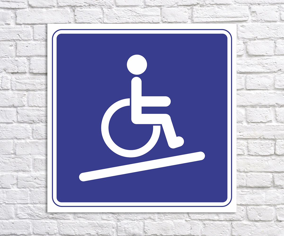 Табличка пандус для инвалидов