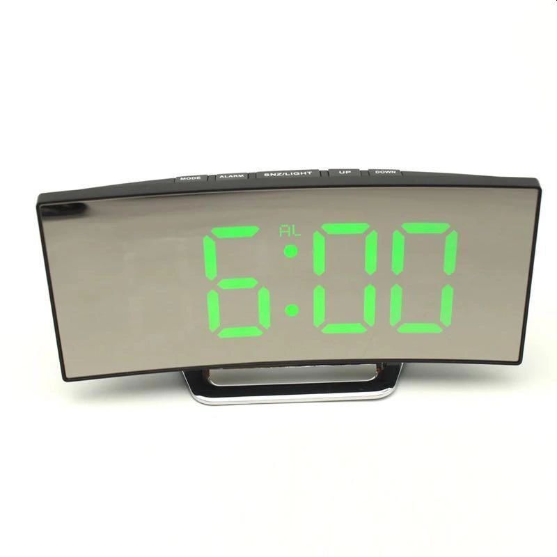 RAYERDT-6507Часынастольныеэлектронныесбудильником,календаремитермометром,зеленаяподсветка