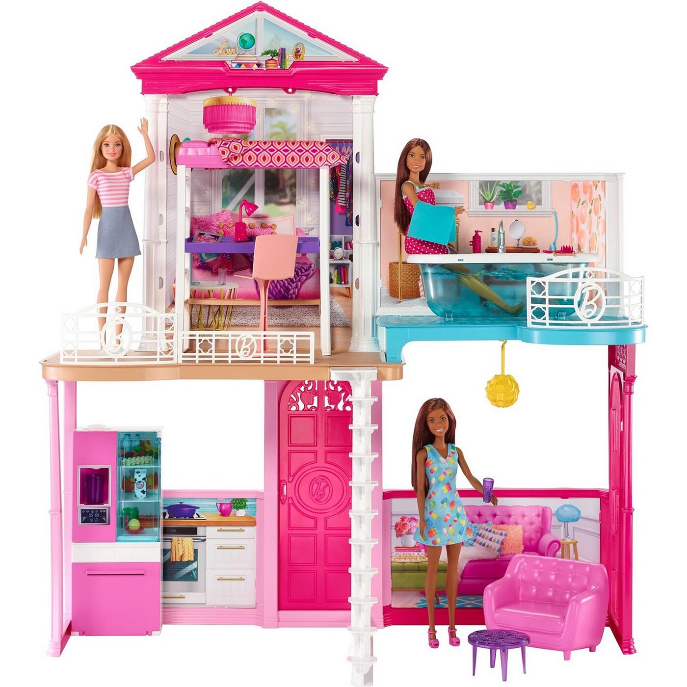 Набор игровой Barbie дом + куклы + аксессуары - характеристики, фото и отзы...