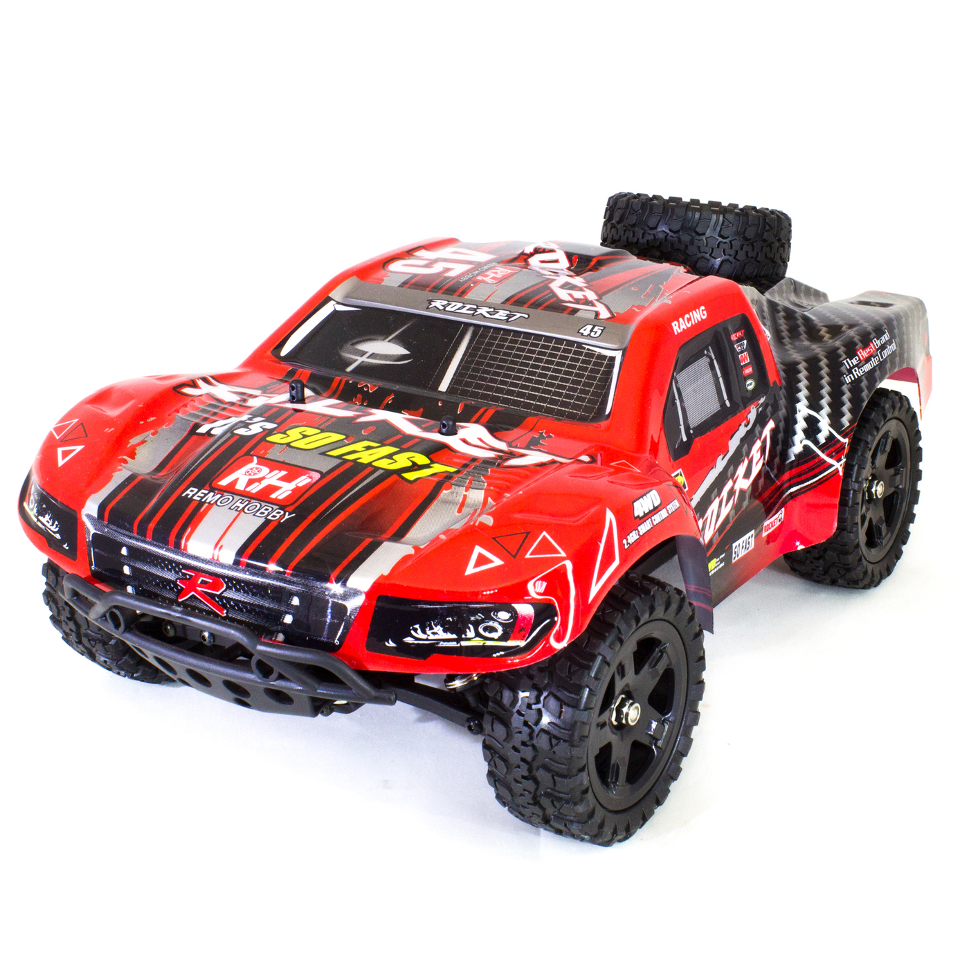 Радиоуправляемый шорт корс Remo Hobby Rocket 4WD RH1625 Brushless 4WD RTR  бесколлекторный мотор + Li-Po масштаб 1:16 - Красный - купить с доставкой  по выгодным ценам в интернет-магазине OZON (238836073)