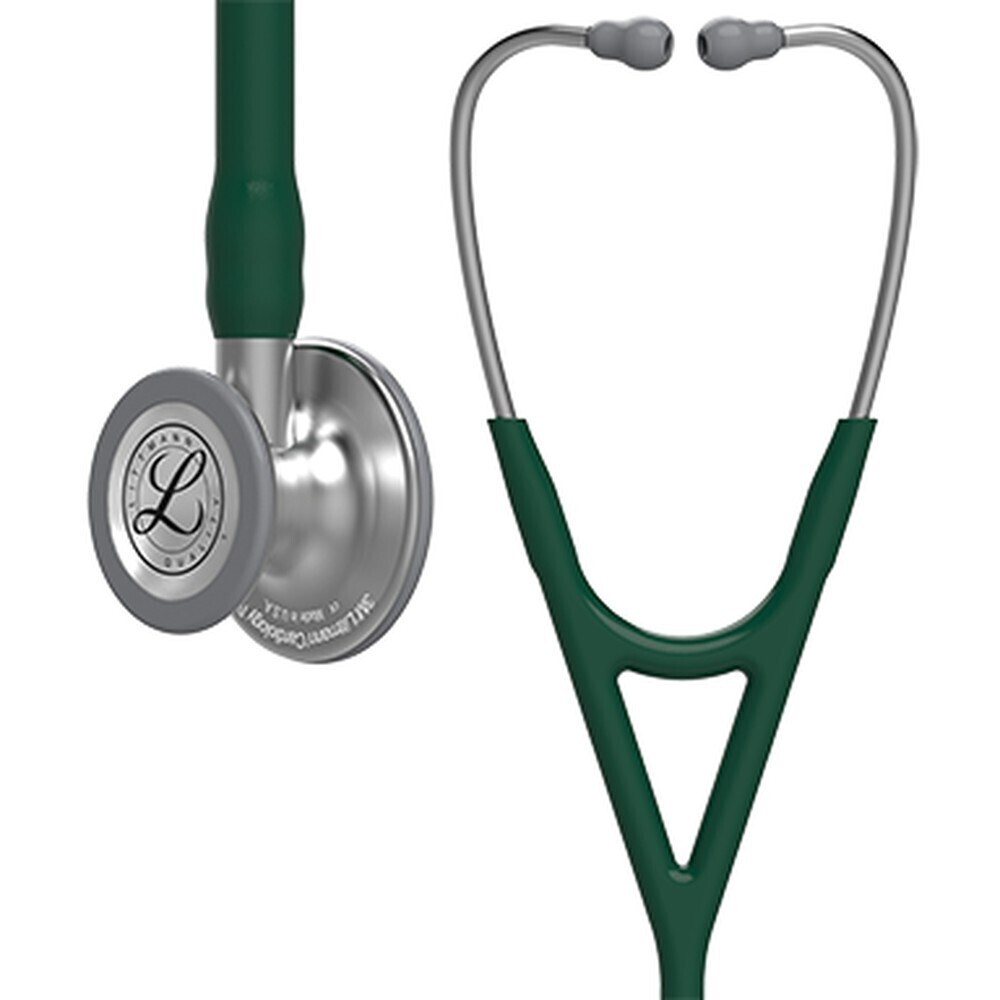 Стетоскоп Littmann Cardiology IV, темно-зеленая трубка, стальная акустическая головка, 69 см, 6155