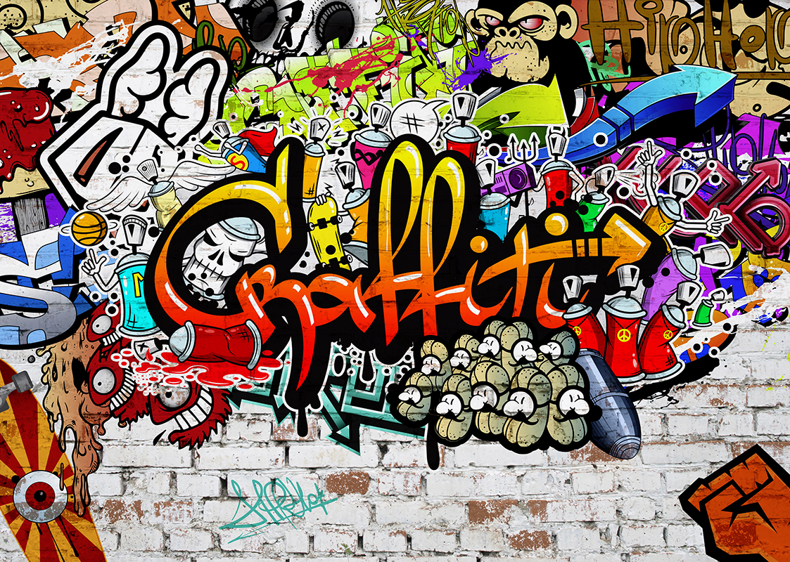 Цветное граффити рисунок