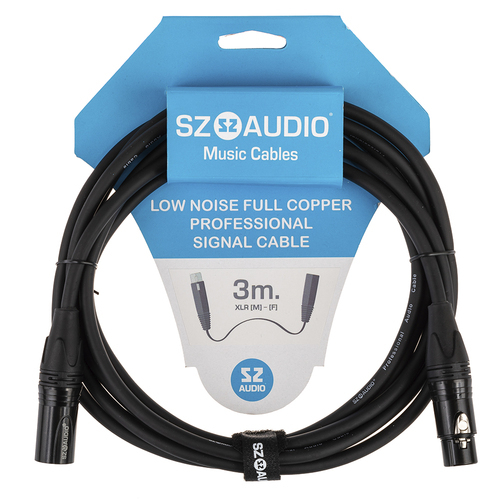 SZ-Audio Аудиокабель XLR/XLR, 3 м, черный матовый