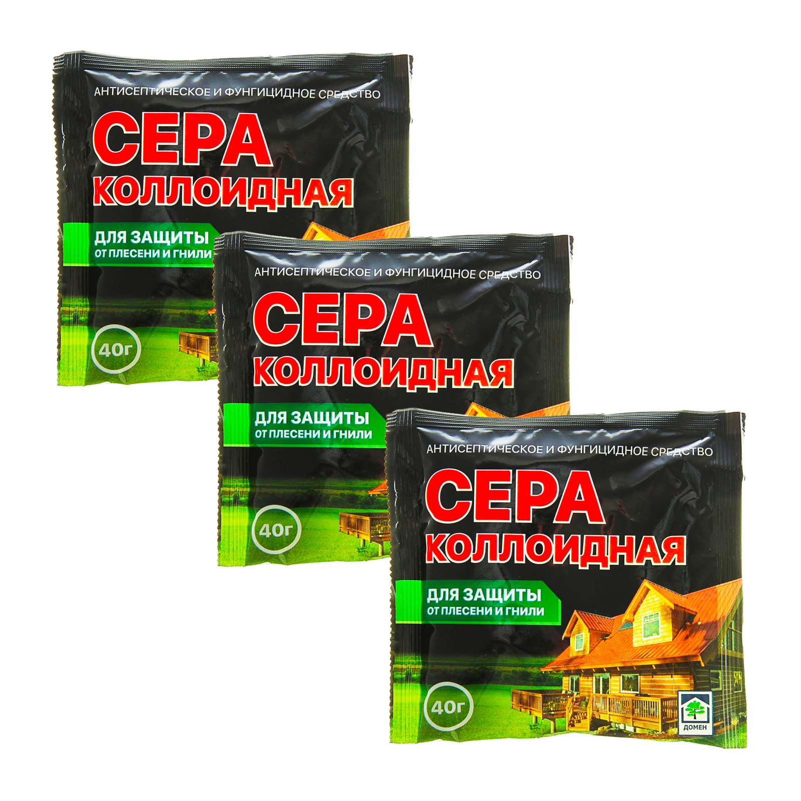 Сера коллоидная "Домен" 40 г. 3шт — купить в интернет-магазине OZON с ...