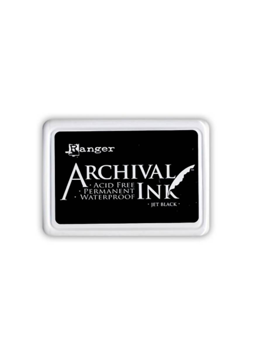  Ranger Archival Ink Pad, Jet Black – Permanent