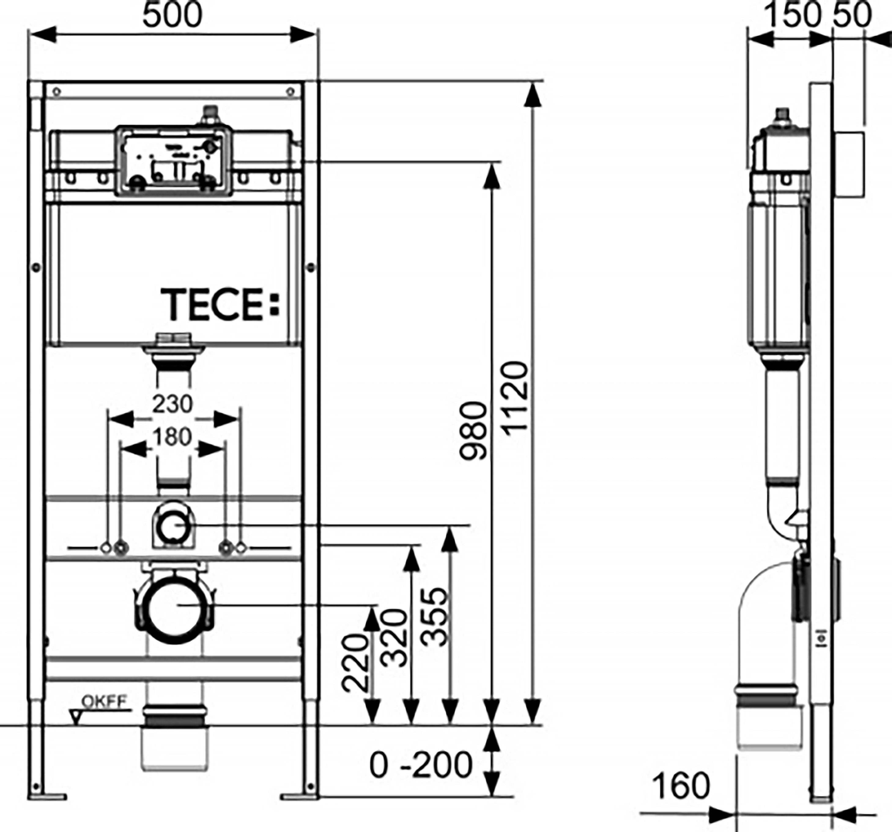 Рамная инсталляция TECE 9400012