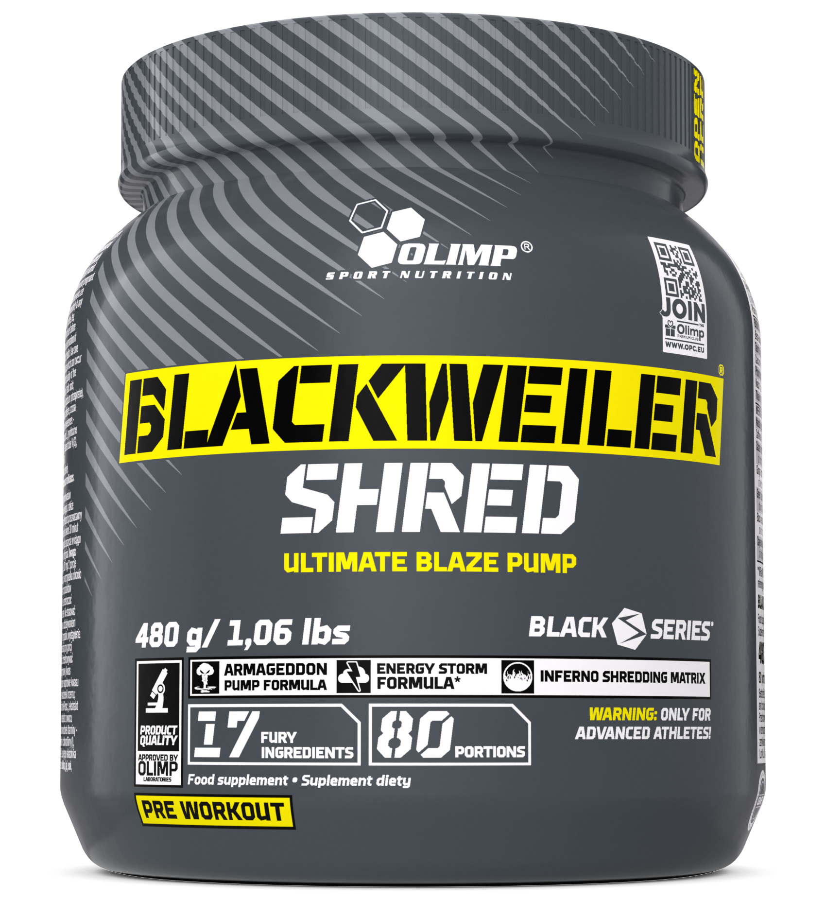 Предтренировочный комплекс Olimp Sport Nutrition Blackweiler Shred 480 г экзотический апельсин